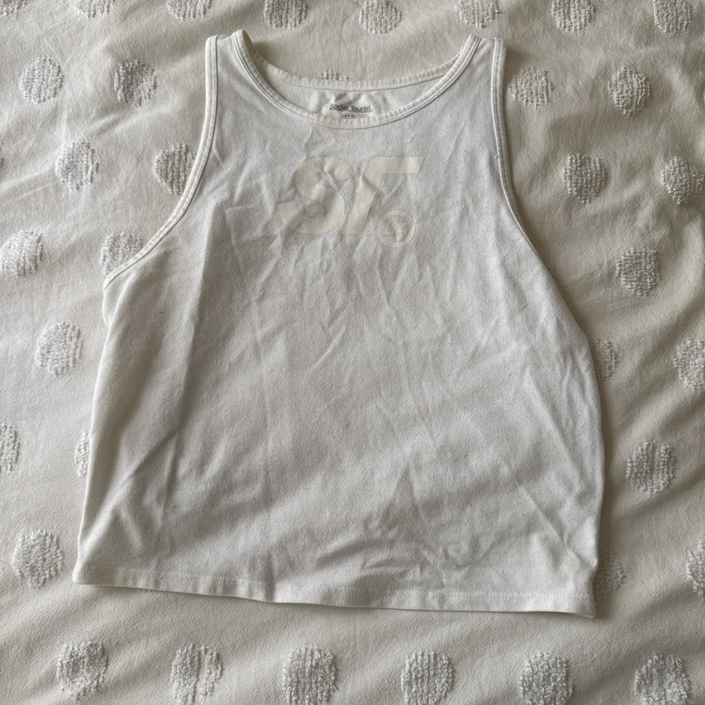 White tank top, great for casual, going out or summer wear